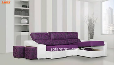 Fabricamos esse Bonito sofá - Cahise com Baú - Confira sofa com chaise baú - bonito e muito útil
