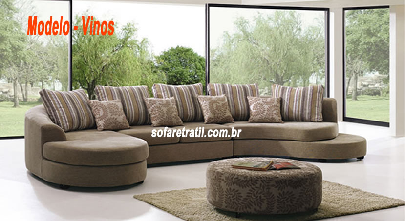 Sofá com Chaise Redondo - O melhor presente para Voçê e toda Família