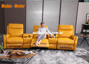 Sofá confortável Sala de TV - Decoração Exata