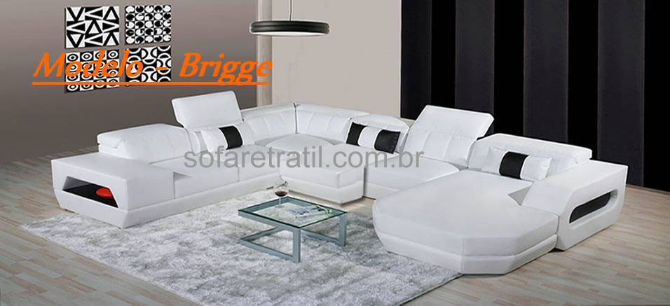 sofa branco retratil