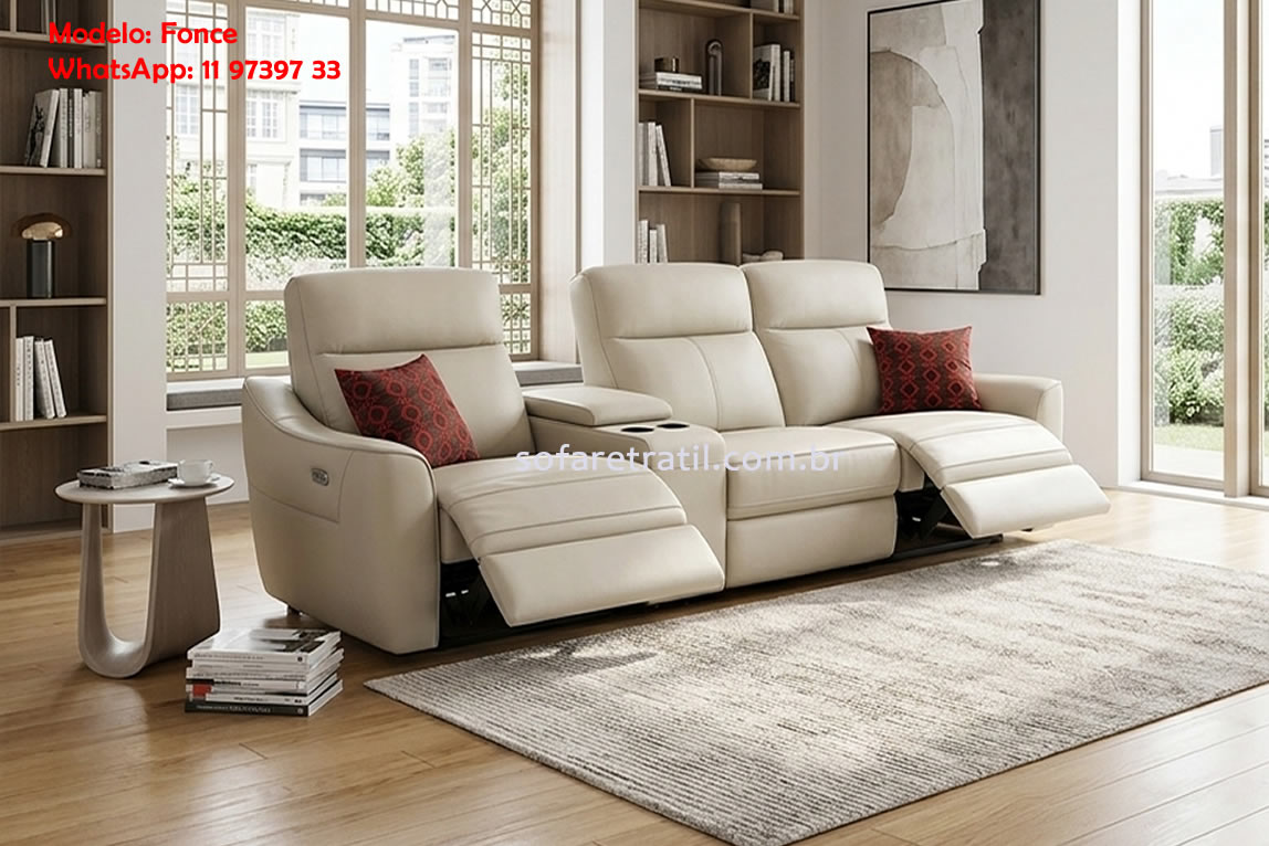 Sofá confortável para sala de cinema e home theater