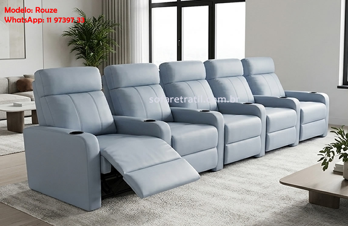 Sofá Elétrico para Home Theater Sofá elétrico para sala de TV e home theater