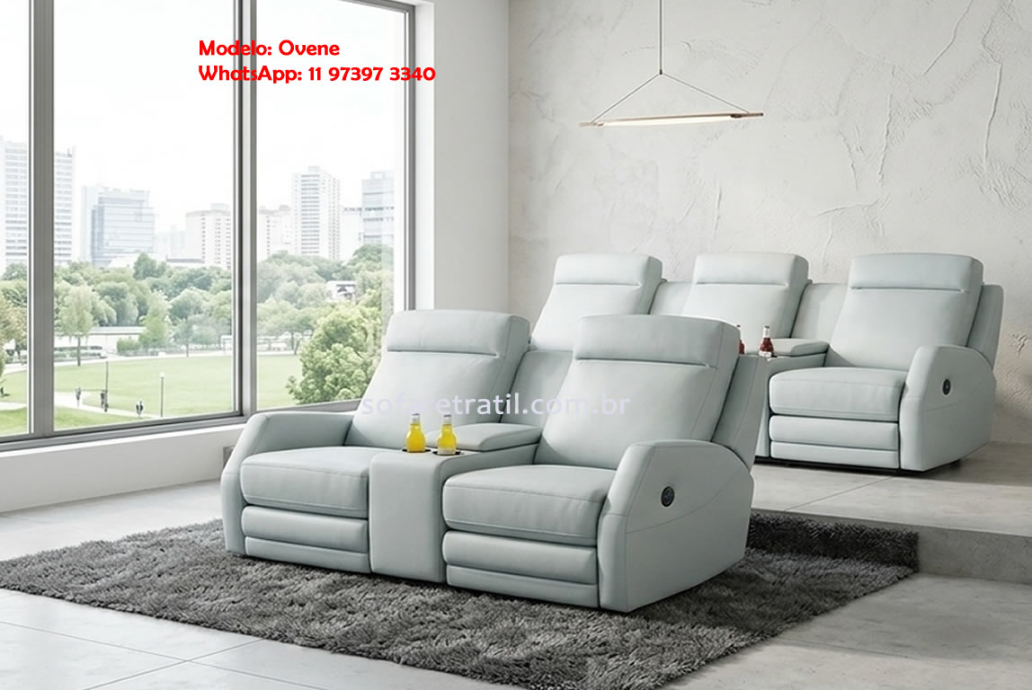 Sofá confortável para home theater e sala de TV
